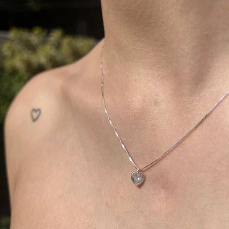 Colar Coração de Luz Prata 925 - Streetwear UBN