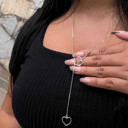 Colar Gravata Love Prata 925 - Streetwear UBN