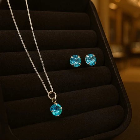 Conjunto Lumière Prata 925 (Colar e Brinco 5mm)m) - Streetwear UBN