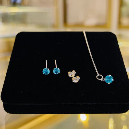 Conjunto Lumière Prata 925 (Colar e Brinco 5mm)m) - Streetwear UBN