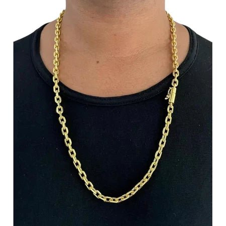 Cordão Cadeado King Moeda Antiga (8mm) - Streetwear UBN