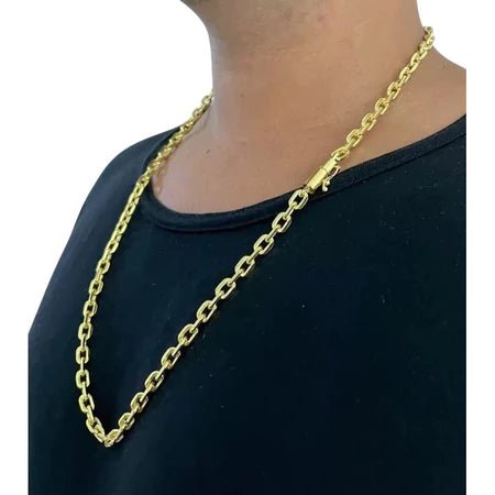 Cordão Cadeado King Moeda Antiga (8mm) - Streetwear UBN