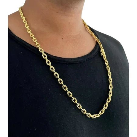 Cordão Cadeado King Moeda Antiga (8mm) - Streetwear UBN