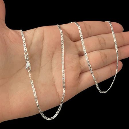 Corrente Piastrini Slim Prata 925 (2mm) - Streetwear UBN