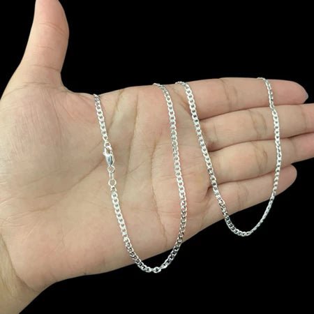 Corrente Piastrini Slim Prata 925 (2mm) - Streetwear UBN