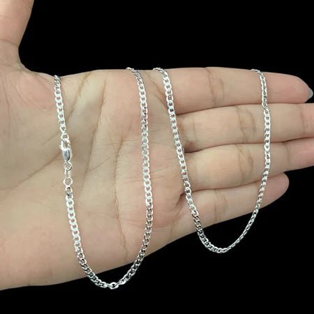 Corrente Piastrini Slim Prata 925 (2mm) - Streetwear UBN