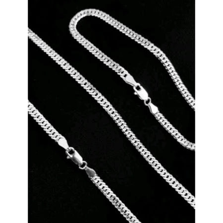 Kit Corrente e Pulseira Banhado a Prata 925 - Linha Impacto 4mm - Streetwear UBN