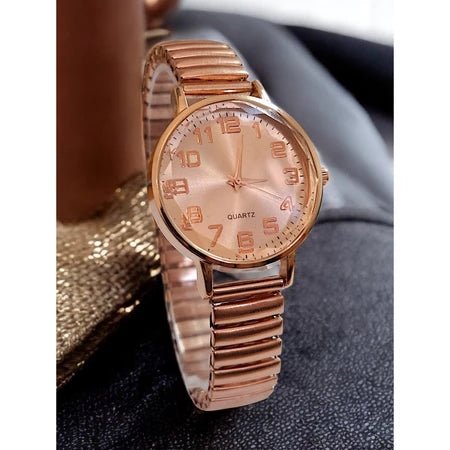 Kit Glamour Total Gold 18K (Relógio + Joias) - Streetwear UBN