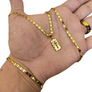 Kit Piastrine Ouro Velho Legítimo (Cordão, Cruz e Pulseira) - Streetwear UBN