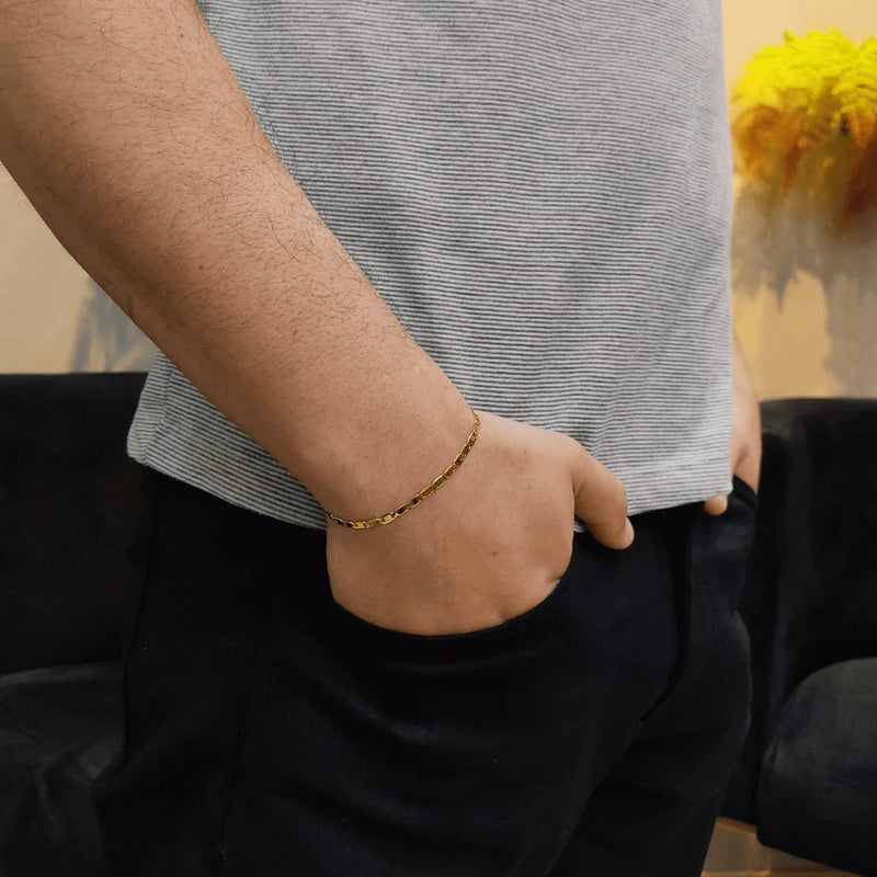 Kit Piastrine Ouro Velho Legítimo (Cordão, Cruz e Pulseira) - Streetwear UBN